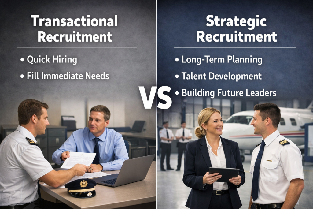 Transactional vs. strategic aviation recruitment